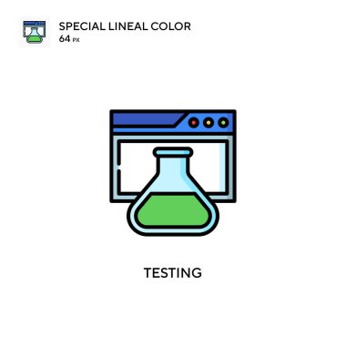 Özel doğrusal renk vektör simgesi test ediliyor. Web mobil UI ögesi için resimleme sembolü tasarım şablonu.