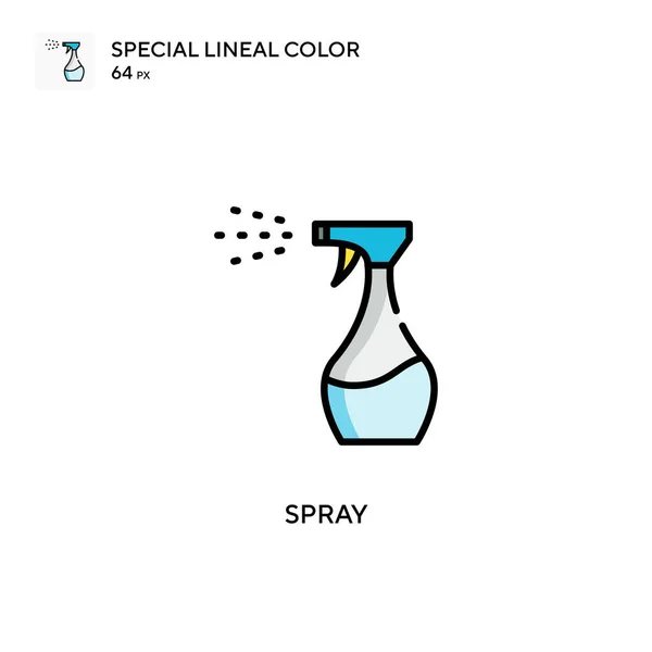 Spray Specjalna Ikona Wektora Koloru Linii Ilustracja Szablonu Projektu Symbolu — Wektor stockowy