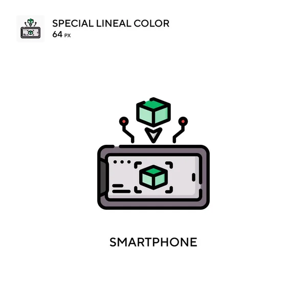 Smartphone Special Lineal Color Vector Icon Illustration Symbol Design Template — Stock Vector