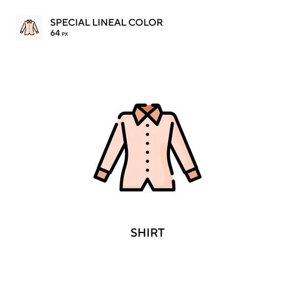 Gömlek Özel Çizgili Renk Vektörü Simgesi Web Mobil Ögesi Için — Stok Vektör