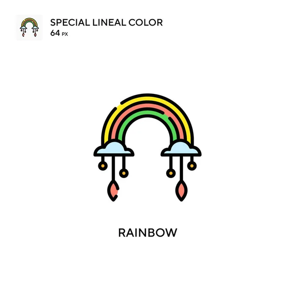 Ícone Vetorial Cores Lineares Rainbow Special Modelo Design Símbolo Ilustração — Vetor de Stock