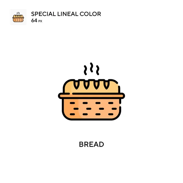 Ψωμί Ειδική Γραμμική Χρώμα Διάνυσμα Εικονίδιο Πρότυπο Σχεδίασης Συμβόλων Εικονογράφησης — Διανυσματικό Αρχείο