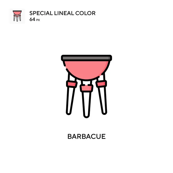 Barbacue Spezielles Lineares Farbvektorsymbol Illustration Symbol Design Vorlage Für Web — Stockvektor
