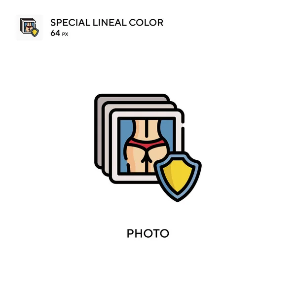Φωτογραφία Ειδική Lineal Χρώμα Διάνυσμα Εικονίδιο Πρότυπο Σχεδίασης Συμβόλων Εικονογράφησης — Διανυσματικό Αρχείο