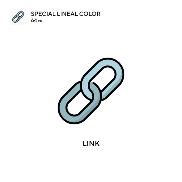 链接特殊线形彩色矢量图标 Web移动Ui元素的说明性符号设计模板 — 图库矢量图片