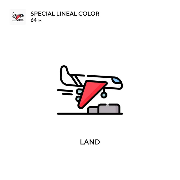 Land Special Lineáris Szín Vektor Ikon Illusztráció Szimbólum Design Sablon — Stock Vector