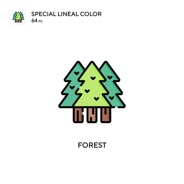 Ícone Vetorial Cores Lineares Forest Special Modelo Design Símbolo Ilustração —  Vetores de Stock