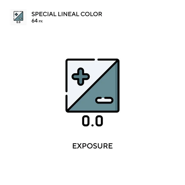 Exposure Special Lineal Color Vector Icon 디자인 모바일 — 스톡 벡터