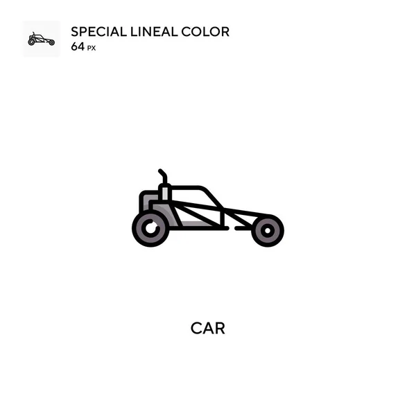 Car Special Lineal Color Vector Icon Illustration Symbol Design Template — Stock Vector