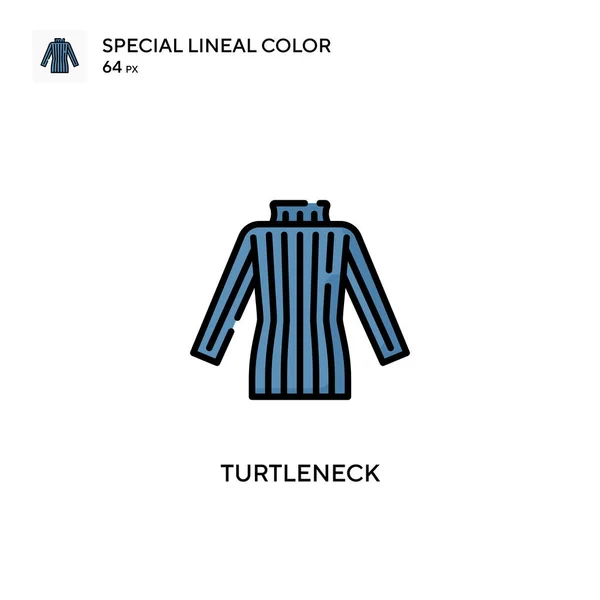Turtleneck Special Lineal Color Vector Icon Illustration Symbol Design Template — Stock Vector
