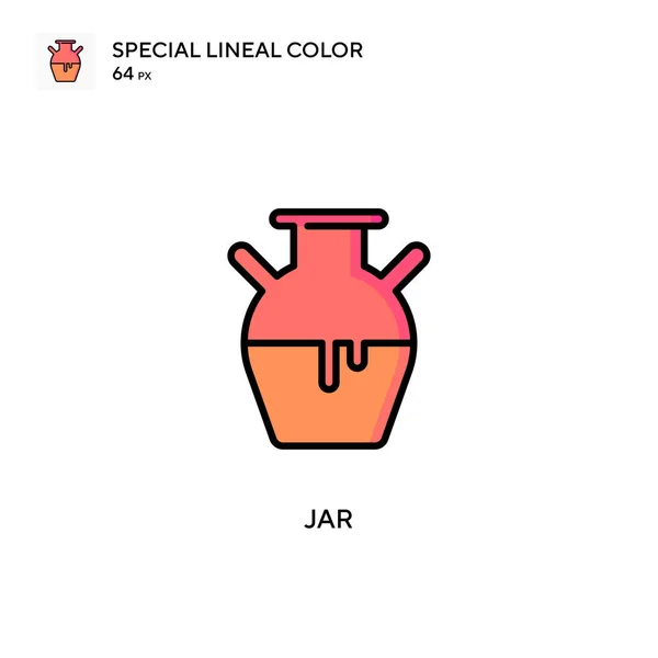 Jar Spezielles Lineares Farbvektorsymbol Illustration Symbol Design Vorlage Für Web — Stockvektor