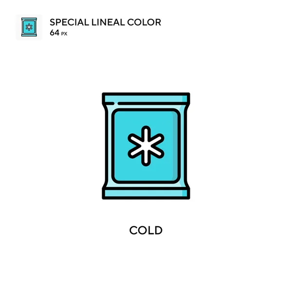 Koude Speciale Lineal Kleur Vector Icoon Illustratie Symbool Ontwerp Sjabloon — Stockvector