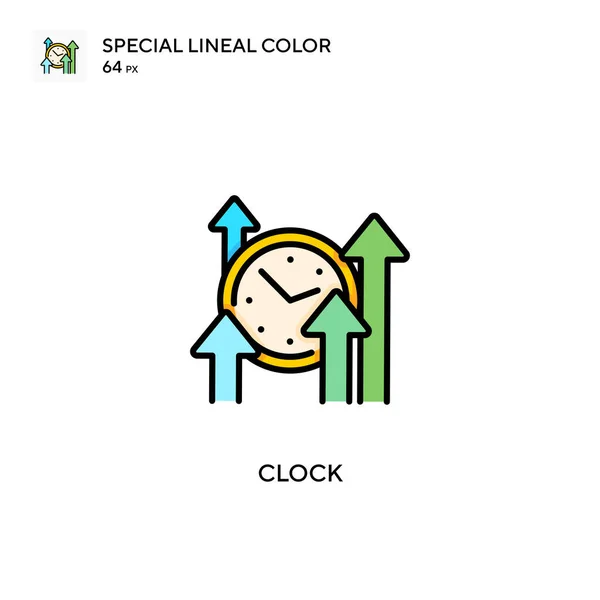 Uhr Spezielles Lineares Farbvektorsymbol Illustration Symbol Design Vorlage Für Web — Stockvektor