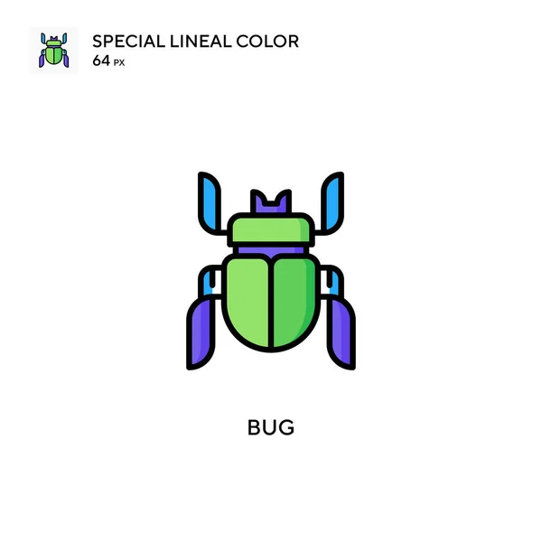 Bug Special Lineal Color Vector Icon 디자인 모바일 — 스톡 벡터