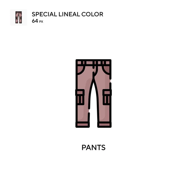 Pantalones Icono Especial Vector Color Lineal Plantilla Diseño Símbolo Ilustración — Vector de stock
