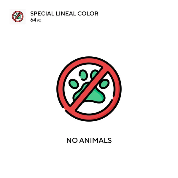Ningún Animal Icono Especial Vector Color Lineal Plantilla Diseño Símbolo — Vector de stock