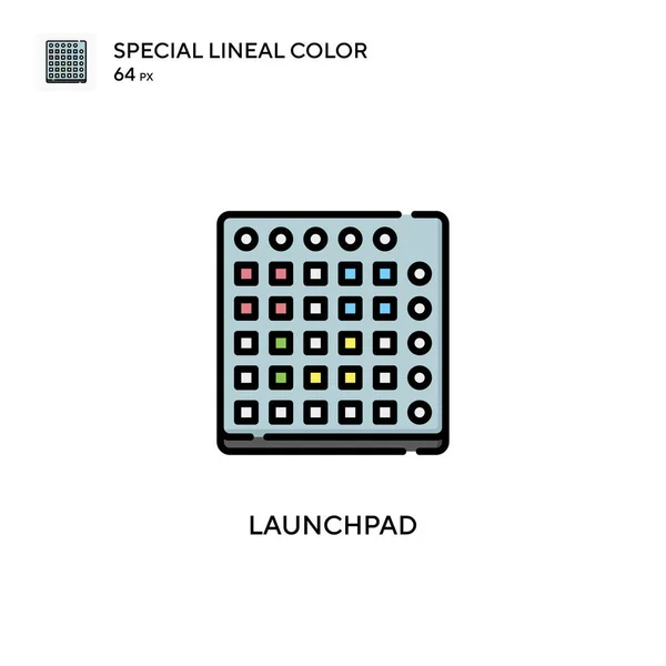 Launchpad Icono Especial Vector Color Lineal Plantilla Diseño Símbolo Ilustración — Vector de stock