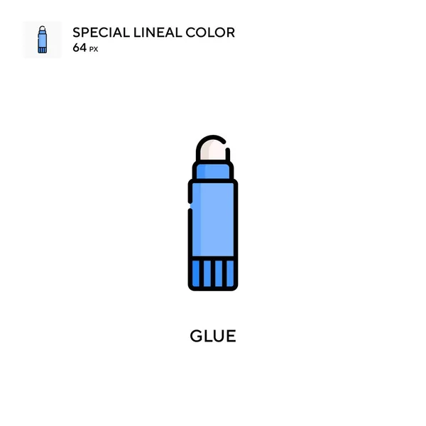 Glue Special Lineal Color Vector Icon Illustration Symbol Design Template — Stock Vector