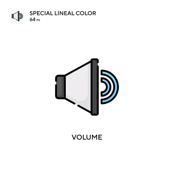 Volumen Icono Especial Vector Color Lineal Plantilla Diseño Símbolo Ilustración — Vector de stock