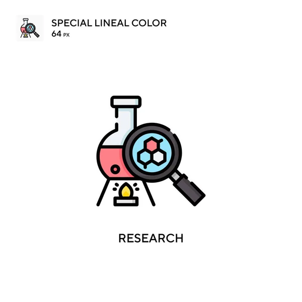 Investigación Icono Especial Vector Color Lineal Plantilla Diseño Símbolo Ilustración — Vector de stock