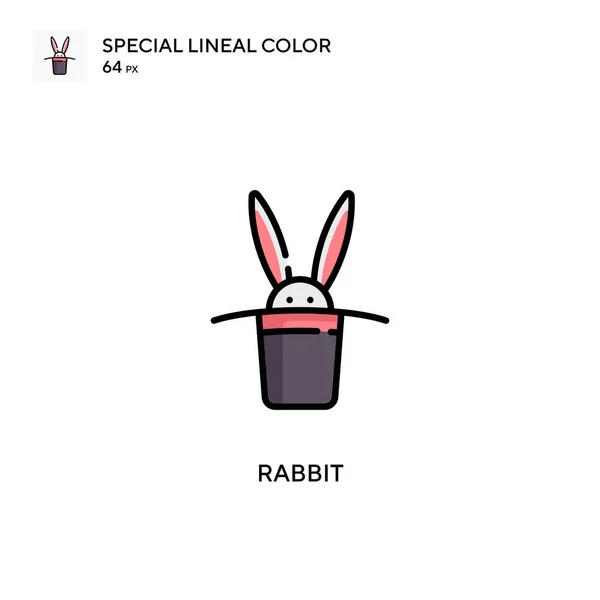 Rabbit Ícone Vetorial Cor Linear Especial Modelo Design Símbolo Ilustração —  Vetores de Stock