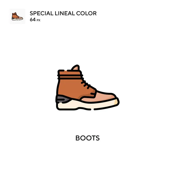 Boots Különleges Lineáris Szín Vektor Ikon Illusztráció Szimbólum Design Sablon — Stock Vector