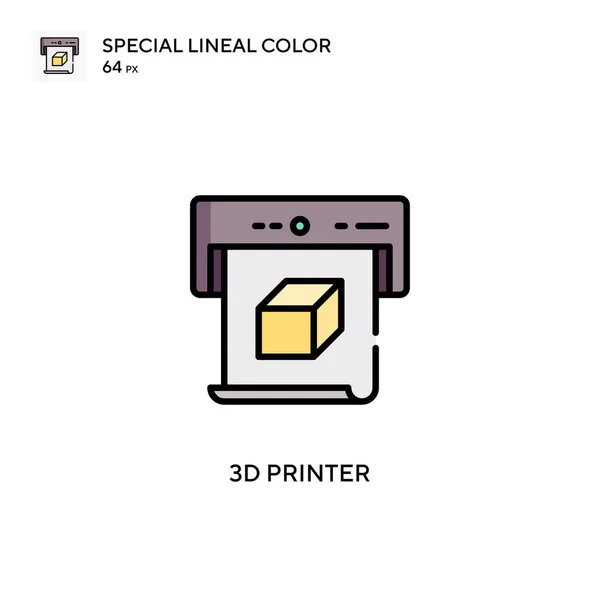 Impresora Icono Especial Vector Color Lineal Plantilla Diseño Símbolo Ilustración — Archivo Imágenes Vectoriales