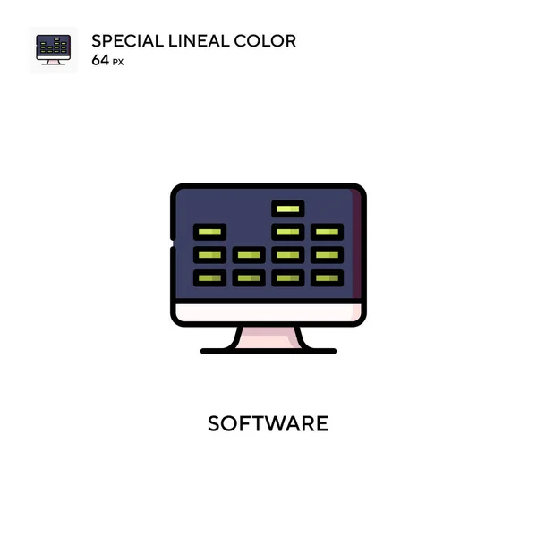 Software Speciale Icona Vettoriale Colori Lineari Modello Disegno Simbolo Illustrazione — Vettoriale Stock
