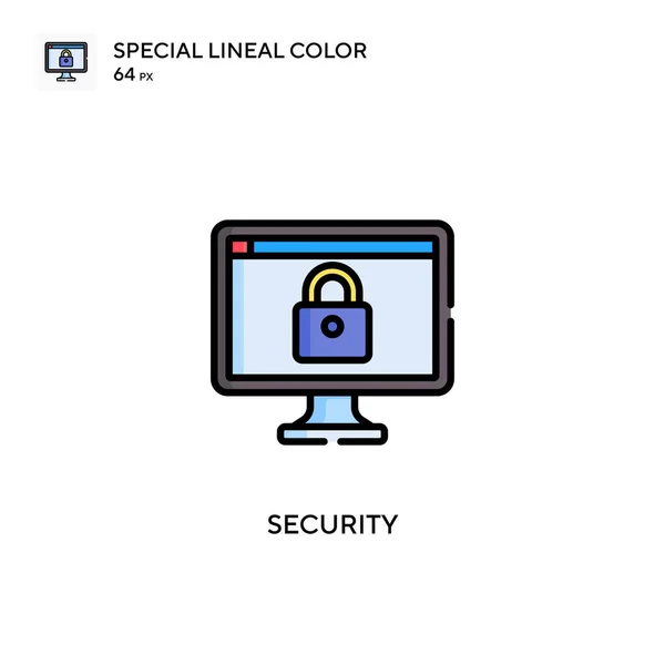 Security Spezielles Lineares Farbvektorsymbol Illustration Symbol Design Vorlage Für Web — Stockvektor