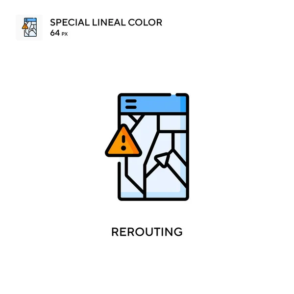 Omdirigera Speciella Linjal Färg Vektor Ikon Illustration Symbol Design Mall — Stock vektor