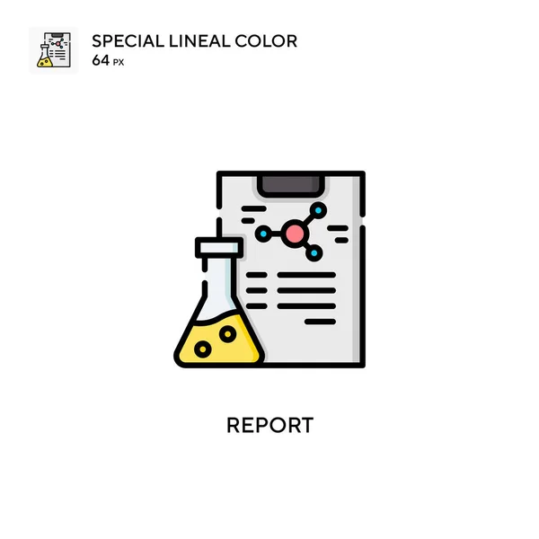 Reportar Icono Especial Vector Color Lineal Plantilla Diseño Símbolo Ilustración — Vector de stock