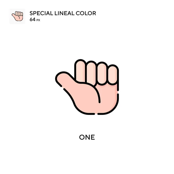 One Special Lineal Color Vector Icon Illustration Symbol Design Template — Stock Vector