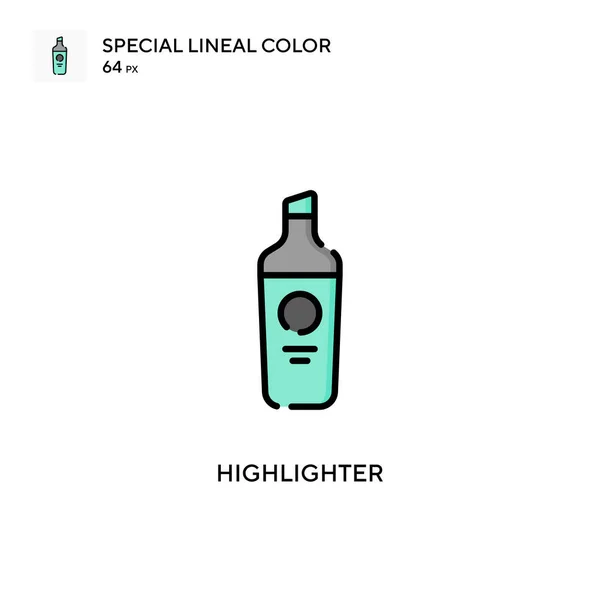 Highlighter Speciale Lijnkleur Vector Icoon Illustratie Symbool Ontwerp Sjabloon Voor — Stockvector