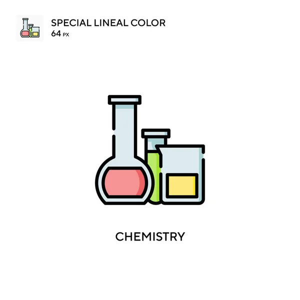 Chemie Spezielles Lineares Farbvektorsymbol Illustration Symbol Design Vorlage Für Web — Stockvektor