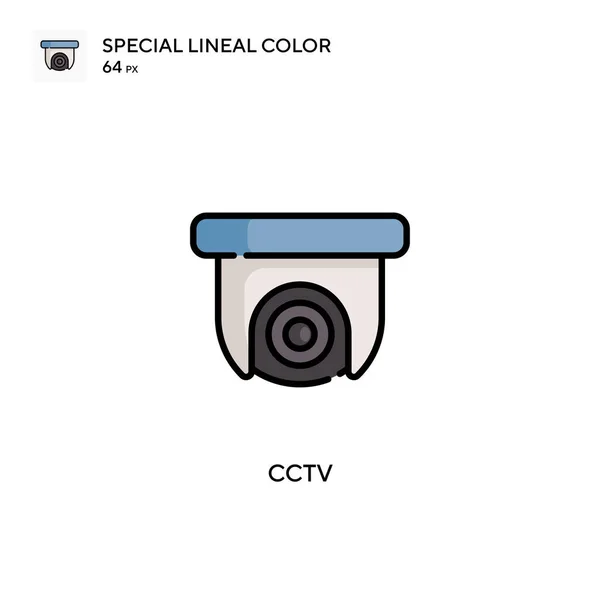 Cctv Icono Especial Vector Color Lineal Plantilla Diseño Símbolo Ilustración — Archivo Imágenes Vectoriales