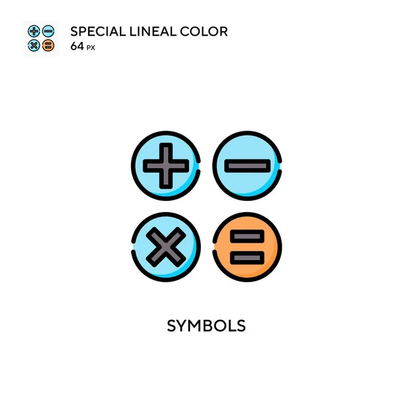 Simboli Speciale Icona Vettoriale Colore Lineare Modello Disegno Simbolo Illustrazione — Vettoriale Stock