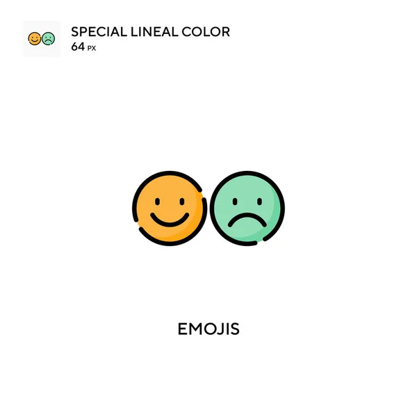 Emojis Ειδική Lineal Χρώμα Διάνυσμα Εικονίδιο Πρότυπο Σχεδίασης Συμβόλων Εικονογράφησης — Διανυσματικό Αρχείο