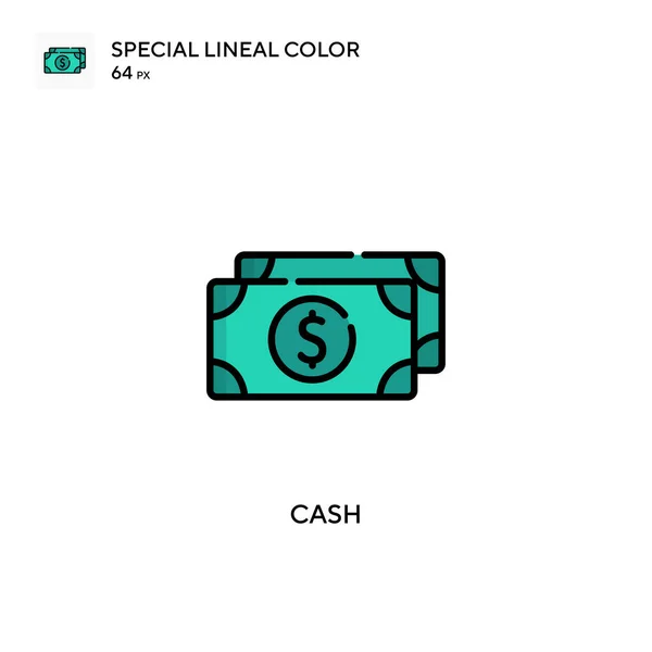 Cash Special Linjal Färg Vektor Ikon Illustration Symbol Design Mall — Stock vektor