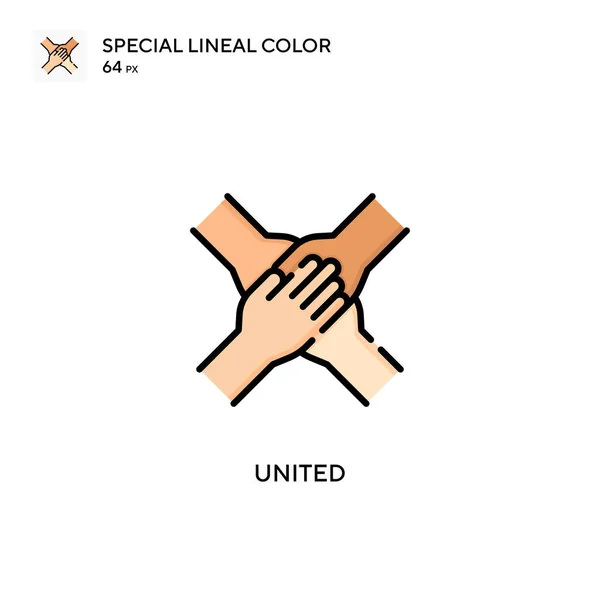 United Special Lineáris Színvektor Ikon Illusztráció Szimbólum Design Sablon Web — Stock Vector