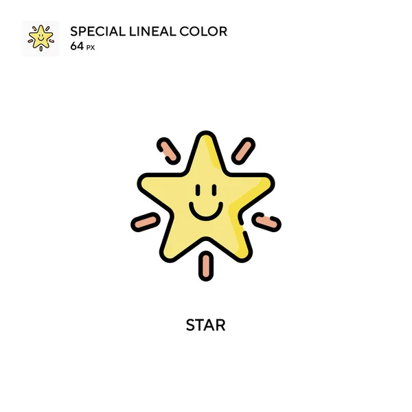 Star Special Lineal Icône Vectorielle Couleur Modèle Conception Symbole Illustration — Image vectorielle