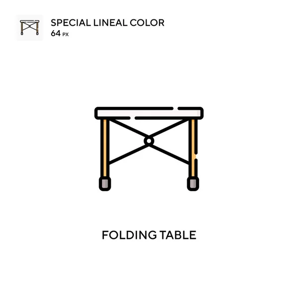Klapptisch Spezielles Lineares Farbvektorsymbol Illustration Symbol Design Vorlage Für Web — Stockvektor