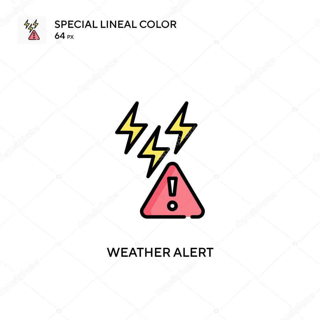 Weather alert Special lineal color vector icon. Illustration symbol design template for web mobile UI element.