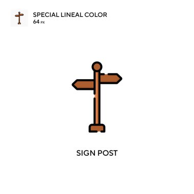 Özel doğrusal renk vektör simgesini imzala. Web mobil UI ögesi için resimleme sembolü tasarım şablonu.