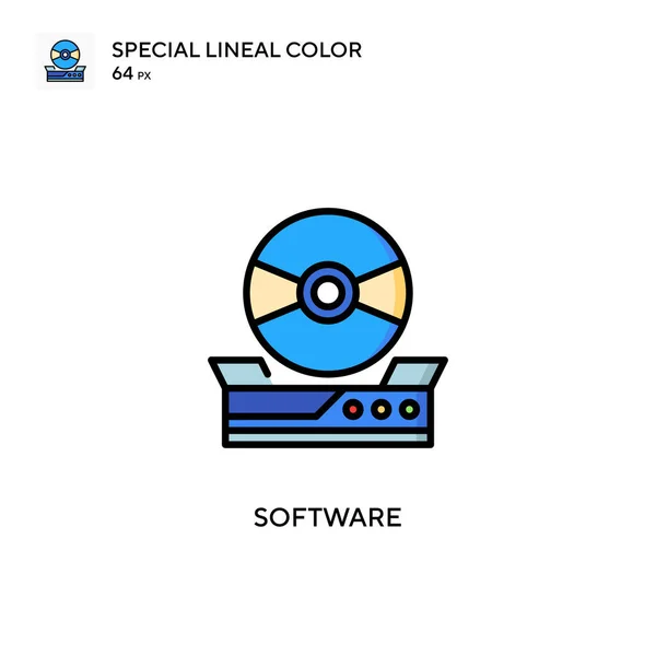 Software Ícone Vetorial Cor Linear Especial Modelo Design Símbolo Ilustração —  Vetores de Stock