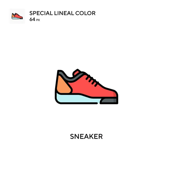 Sneaker Special Lineal Color Vector Icon 디자인 모바일 — 스톡 벡터