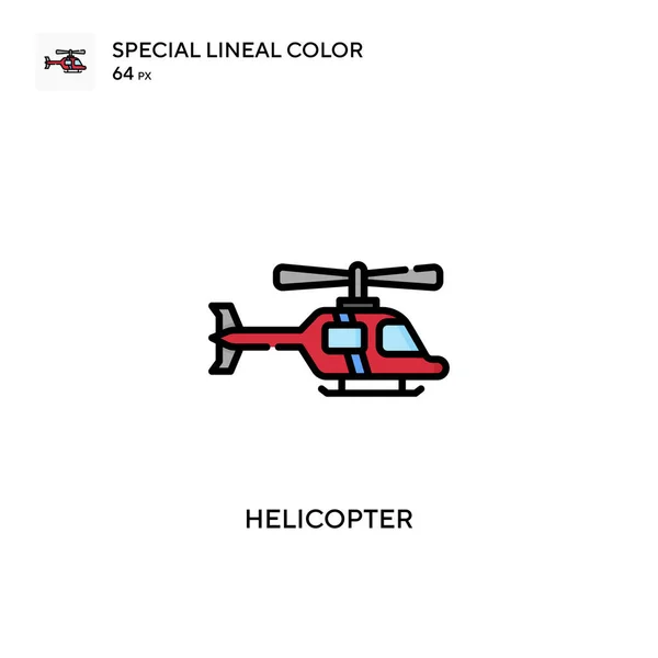 Helikopter Különleges Lineáris Színvektor Ikon Illusztráció Szimbólum Design Sablon Web — Stock Vector