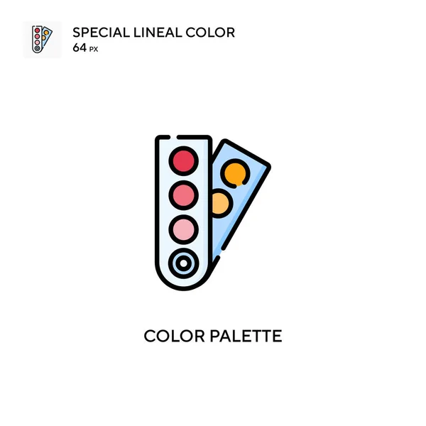 Farbpalette Spezielles Lineares Farbvektorsymbol Illustration Symbol Design Vorlage Für Web — Stockvektor