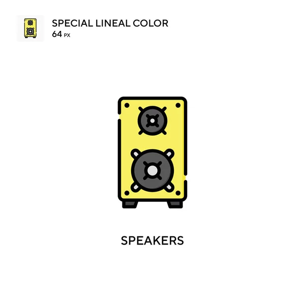 Speakers Speciale Lijnkleur Vector Icoon Illustratie Symbool Ontwerp Sjabloon Voor — Stockvector