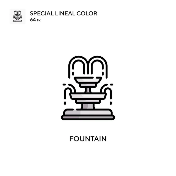 Fountain Spezielles Lineares Farbvektorsymbol Illustration Symbol Design Vorlage Für Web — Stockvektor