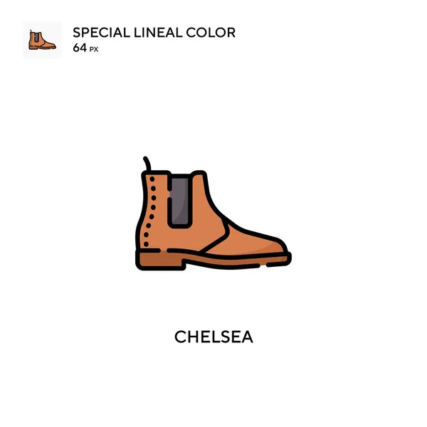 Chelsea Ícone Vetorial Cores Linear Especial Modelo Design Símbolo Ilustração — Vetor de Stock